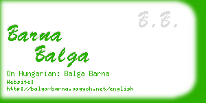 barna balga business card